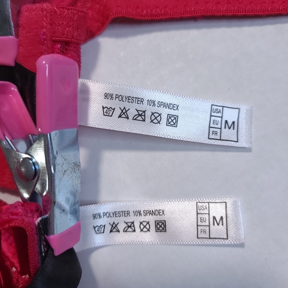 Oh La La Cheri Pink Lace 2 Piece Lingerie Set Size Medium - Picture 6 of 8